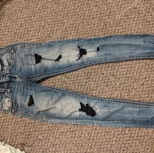 Rock revival skinny jeans women blue black